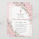 Recherche de rose baptême invitations Chic élégant
