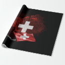 Recherche de drapeau suisse papier cadeau Rouge