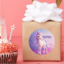 Recherche de licorne blanche autocollants Rose