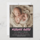 Recherche de naissance noire rose de bébé invitations Nouveau