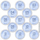 Recherche de pousse pousse autocollants Bleu poussiéreux