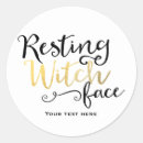 Recherche de visage de sorcière autocollants Halloween