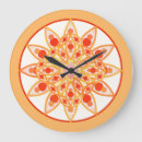 Recherche de mandala orange horloges Rose