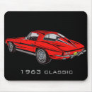 Recherche de corvette tapis souris Rouge