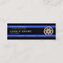 Recherche de policier cartes visite Ligne bleue mince