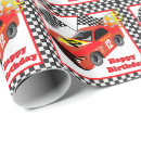 Recherche de voiture de course rouge papier cadeau Anniversaire