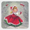 Recherche de les années 1950 autocollants Noël vintage