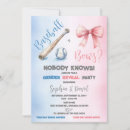 Recherche de baseball gender reveal invitations Baby shower