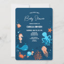 Recherche de ocean animals baby shower invitations Poulpe
