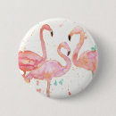 Recherche de flamant tropical badges Aquarelle