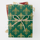 Recherche de gold fleur de lis papier cadeau Élégant