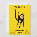 Recherche de notre petit singe invitations Pour enfants