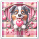 Recherche de animal valentines autocollants Amoureux des chiens
