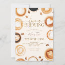 Recherche de love is brewing bridal shower invitations Élégant