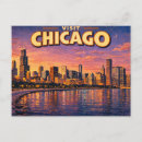 Recherche de horizon de chicago cartes postales Ville