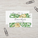 Recherche de feuille tropical cartes visite Employee
