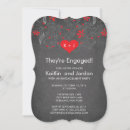 Recherche de hearts fiançailles invitations Coeur