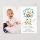 Recherche de carte premier anniversaire invitations Animaux de la forêt