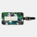 Recherche de feuille tropicale bagages étiquettes Moderne
