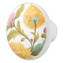 Recherche de fleur jaune boutons et poignées de porte Décoratif