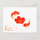 Recherche de poissons rouges cartes postales Japonais
