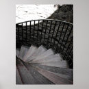 Recherche de escalier en spirale posters Noir et blanc