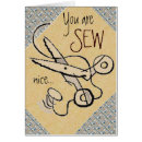 Recherche de aiguille et fil vœux cartes Ciseaux