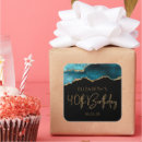 Recherche de anniversaire turquoise autocollants Parties scintillant or