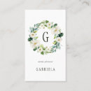 Recherche de monogramme floral cartes visite Coiffeur