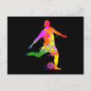 Recherche de ballon de football cartes postales Aquarelle