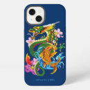 Recherche de dragon chinois iphone coques Bleu
