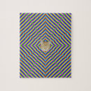 Recherche de motif psychédélique puzzles Vert
