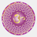 Recherche de chakra de couronne autocollants Yoga