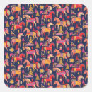 Recherche de chevaux colorés autocollants Abstrait