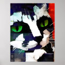 Recherche de chat noir yeux verts posters Félin
