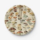 Recherche de champignon en assiettes Vintage