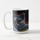 Recherche de bleu russe tasses Chat