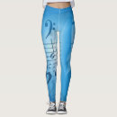 Recherche de notes de musique leggings Bleu