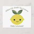 Recherche de fruit kawaii cartes postales Citron
