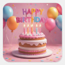 Recherche de gâteau joyeux anniversaire autocollants Pour elle