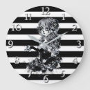 Recherche de crâne noir et blanc horloges Halloween