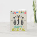 Recherche de le chat noir vœux cartes Rétro