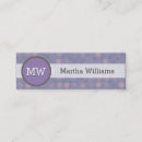 Recherche de pourpre lilas cartes visite Girly