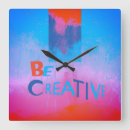 Recherche de art abstrait contemporain horloges Bleu