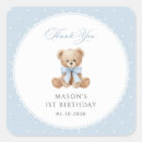 Recherche de pois bleu autocollants Premier anniversaire