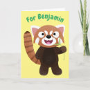 Recherche de panda rouge vœux cartes Adorable