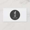 Recherche de préparation alimentaire cartes visite Chef