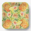 Recherche de fleurs tropicales assiettes en papier Floral