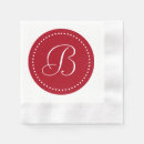 Recherche de points rouges serviettes Monogramme