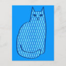 Recherche de chat bleu cartes postales Rétro